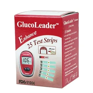 Glucoleader Enhance Blood Glucose Test Strips Red 25's Pack