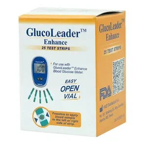 Glucoleader Enhance Blood Glucose Test Strips Blue 25's Pack