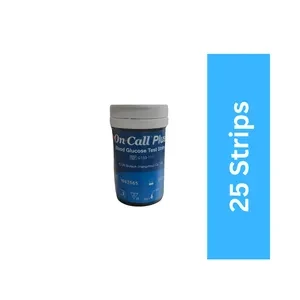 OnCall Plus Blood Glucose Test Strip 25's Pack